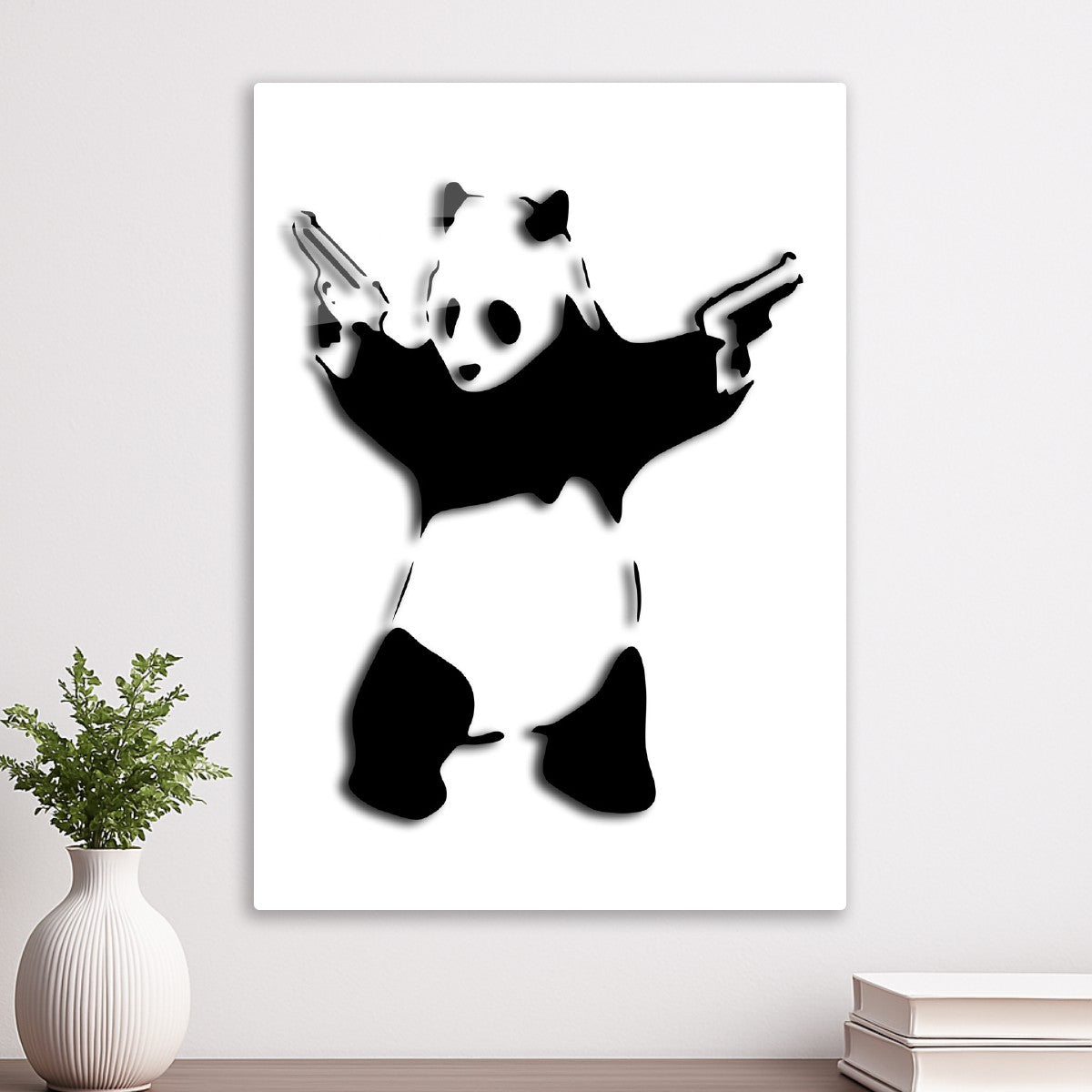 Panda with Handguns cute