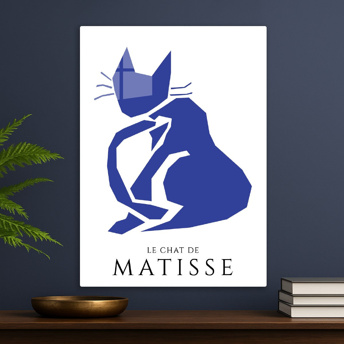 Blue Cat Vintage Art