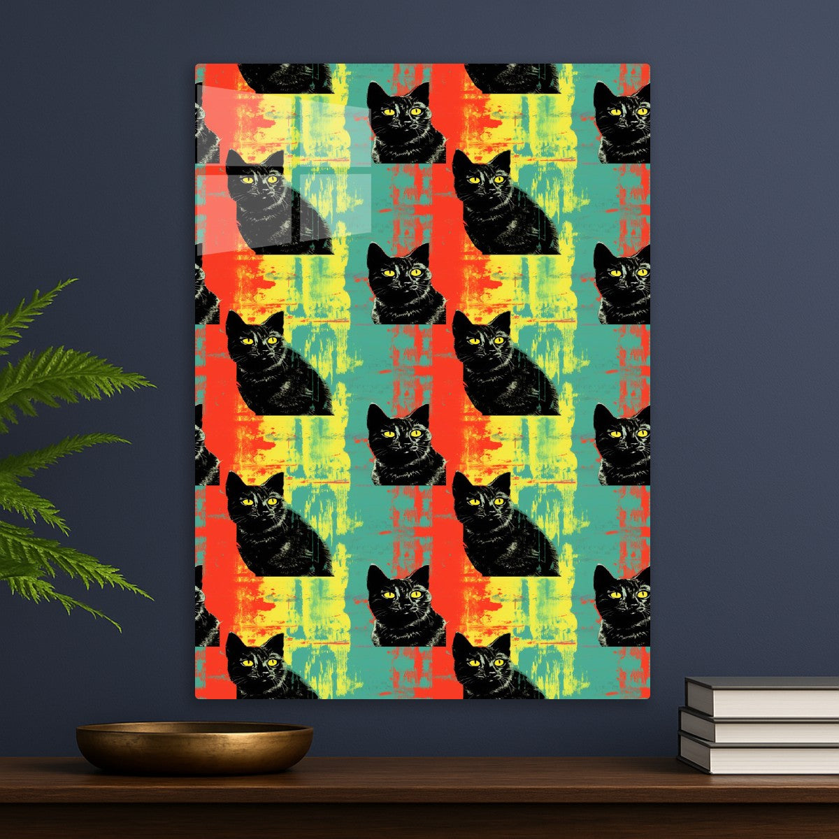 Cute Retro Black Cat 