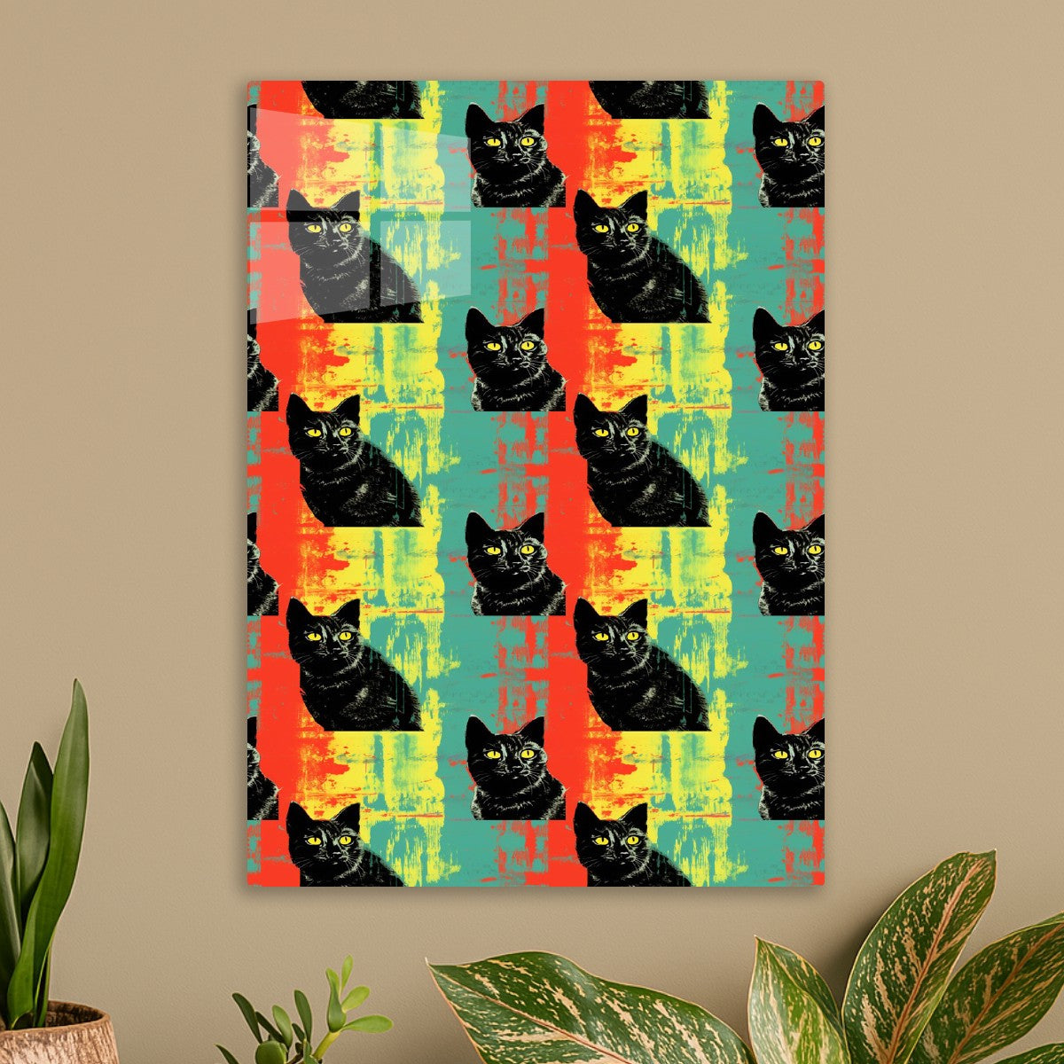 Cute Retro Black Cat 