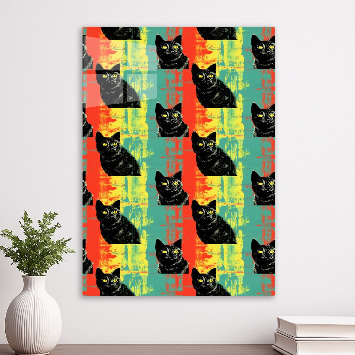 Cute Retro Black Cat 