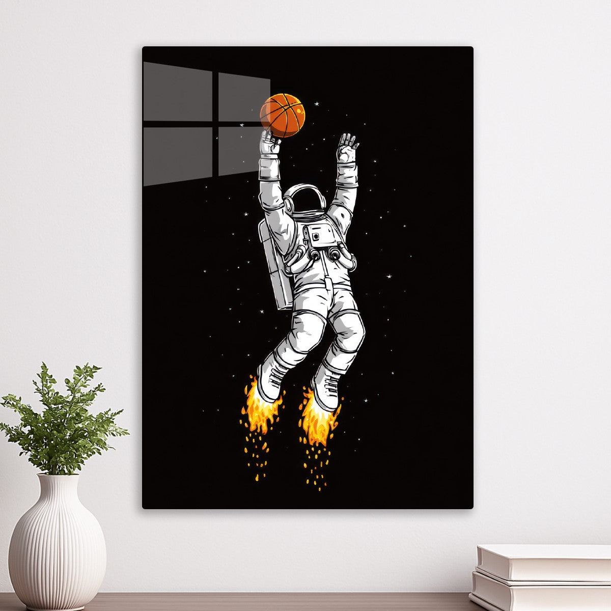 Astronaut Playing Basketball