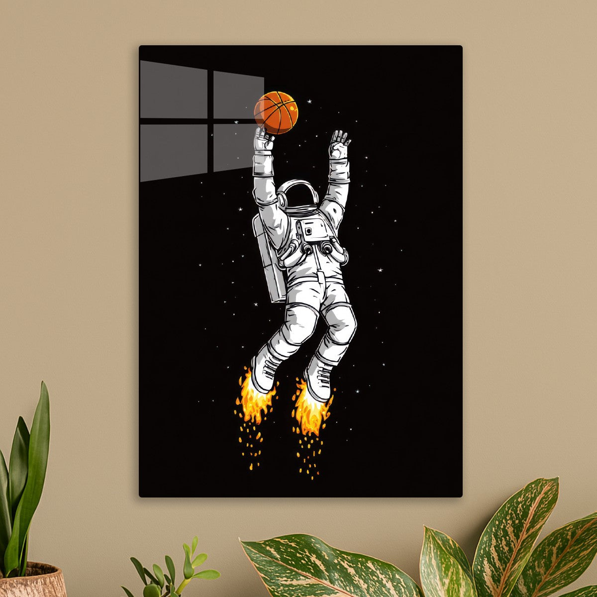 Astronaut Playing Basketball