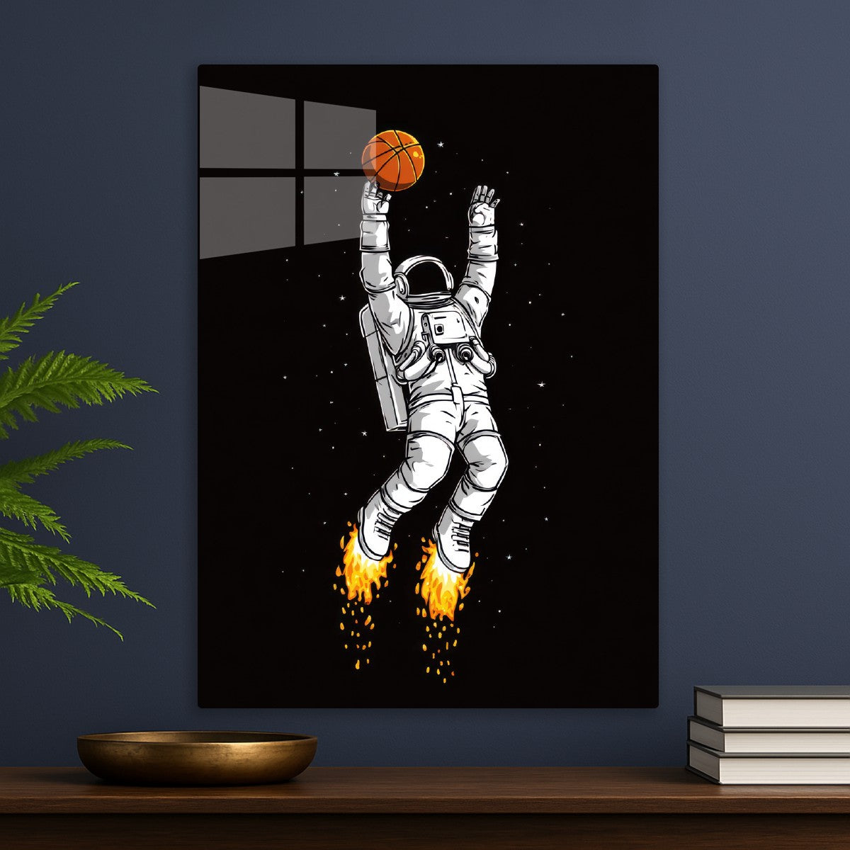 Astronaut Playing Basketball