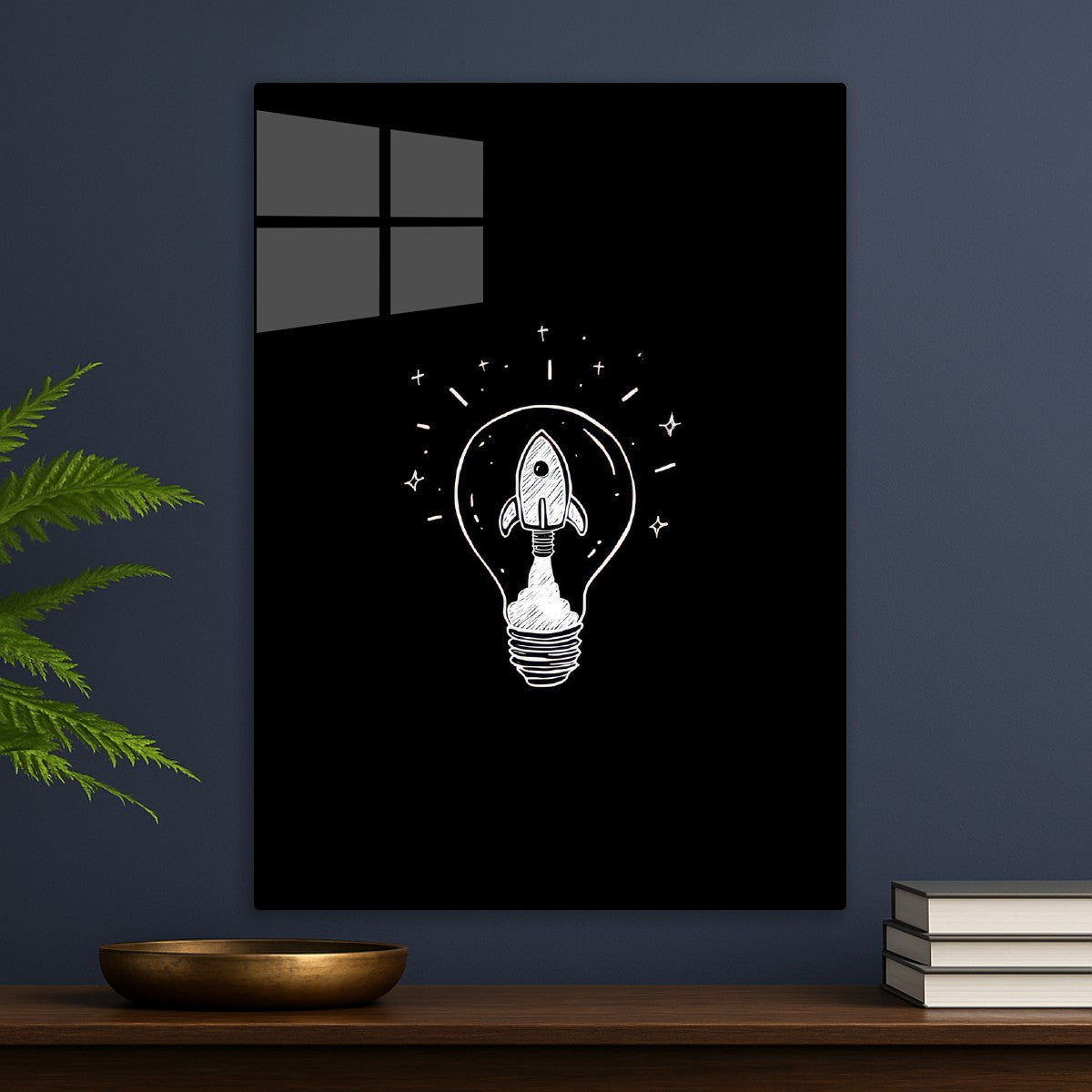 A Rocket Inside A Light Bulb