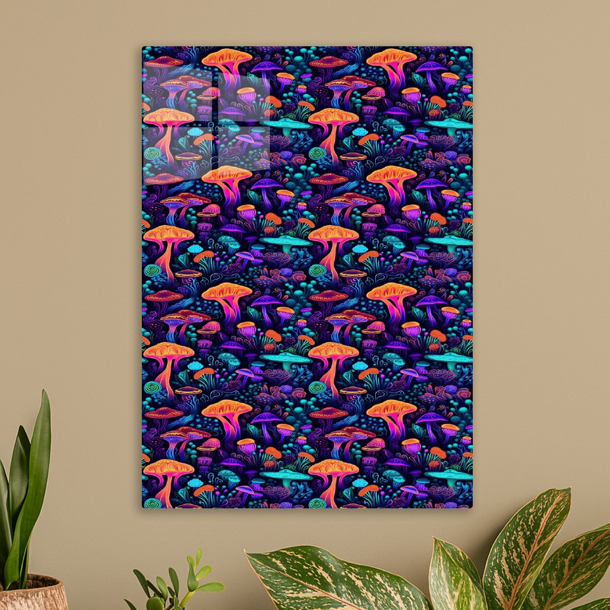 Trippy Black Light Mushrooms