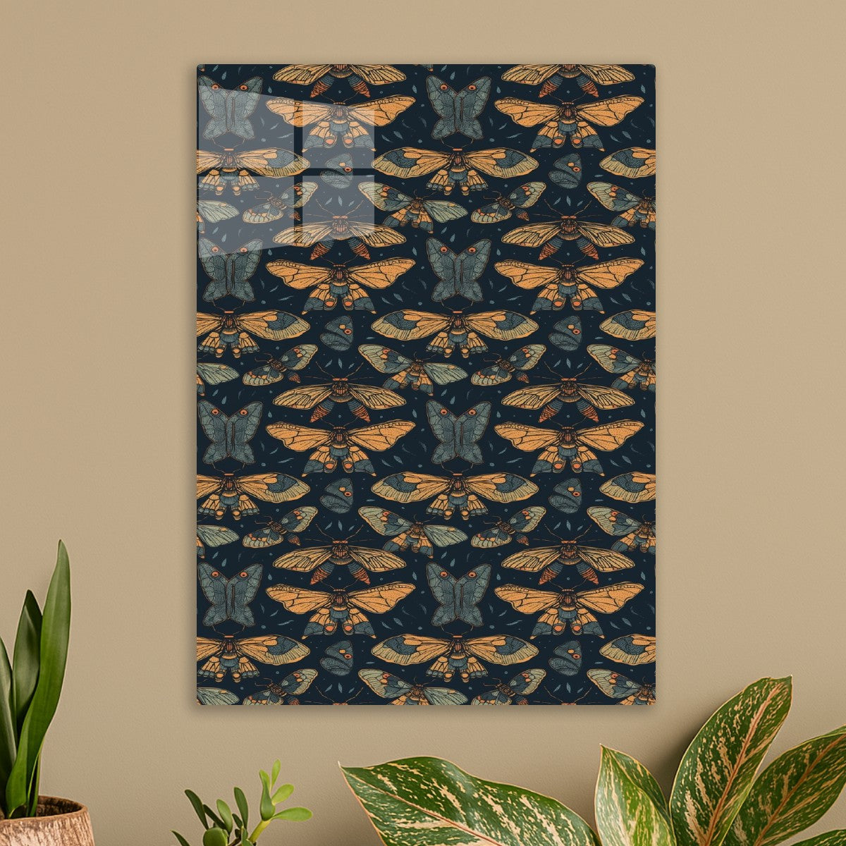 Cute Bohemian Moth Pattern