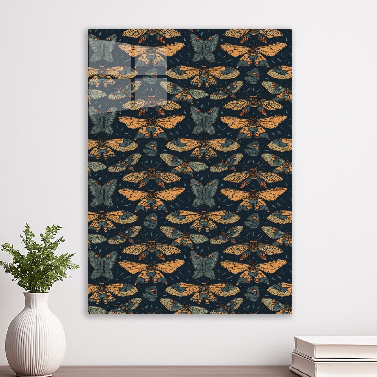 Cute Bohemian Moth Pattern