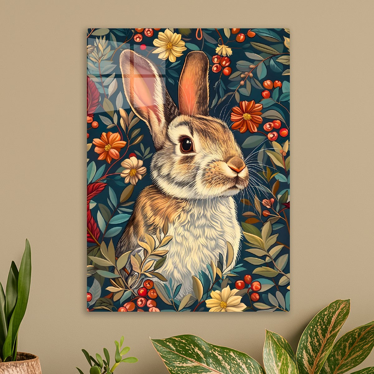Rabbit basquiatt style animal
