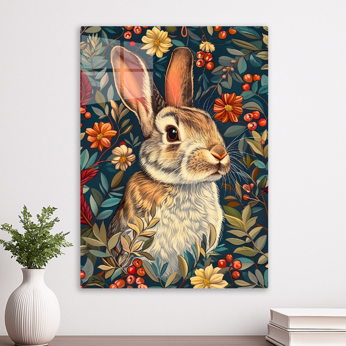 Rabbit basquiatt style animal
