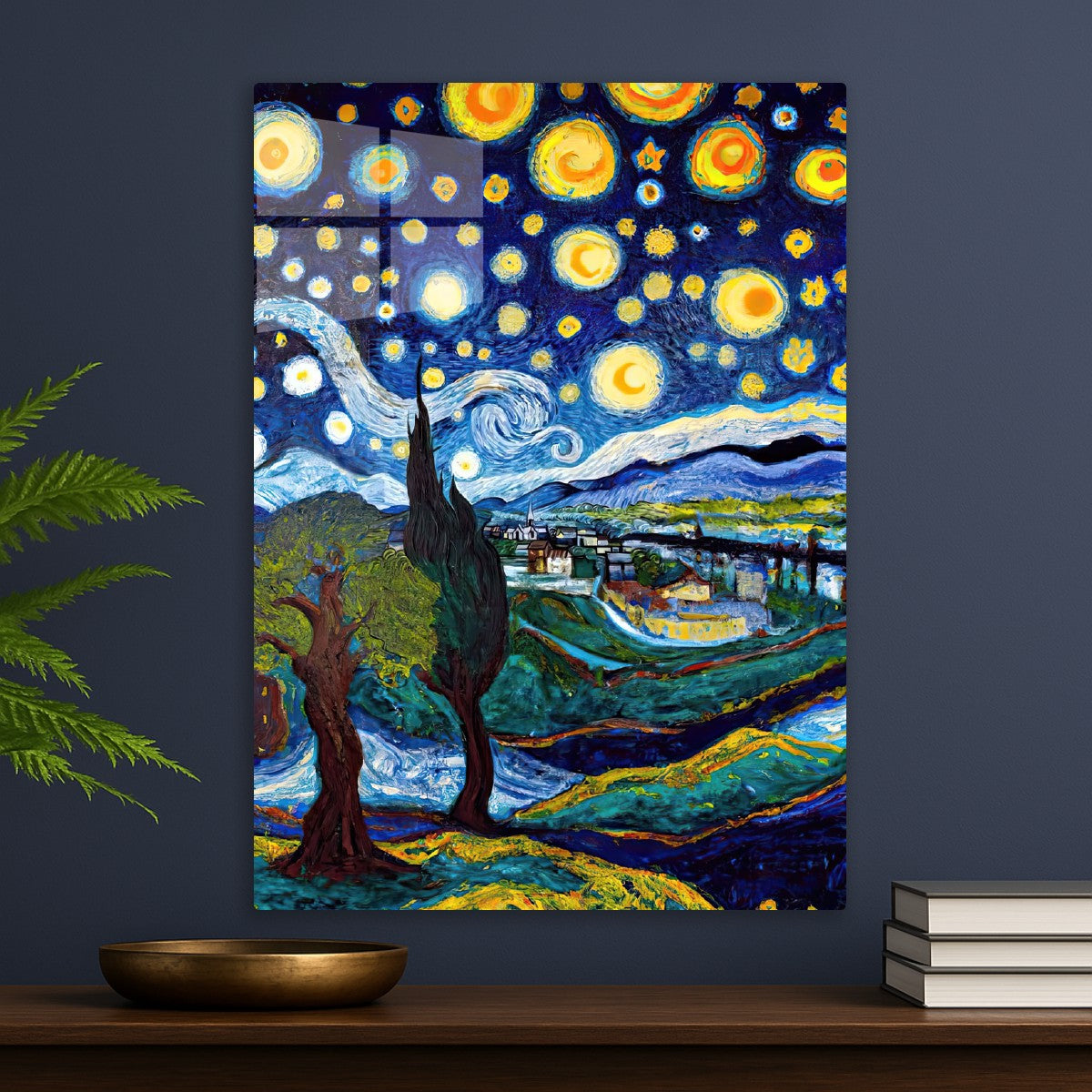 Starry night double moon