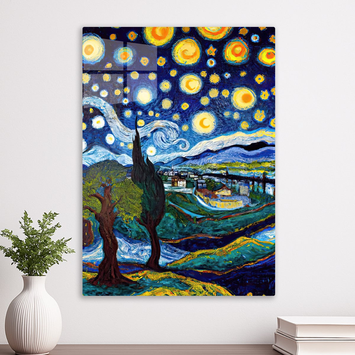 Starry night double moon