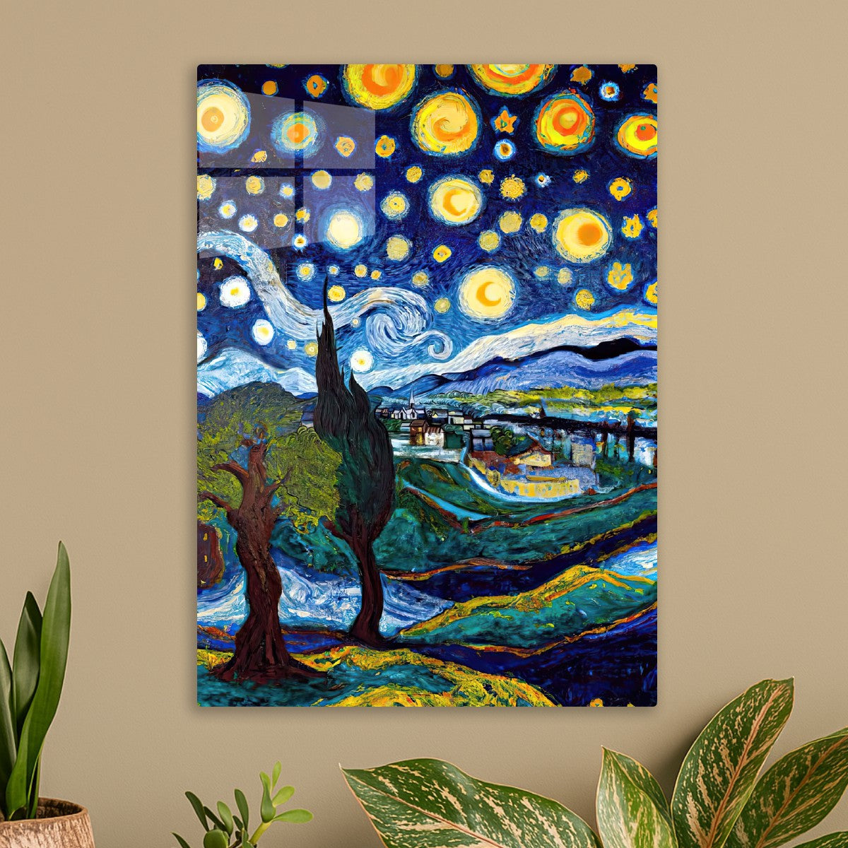 Starry night double moon