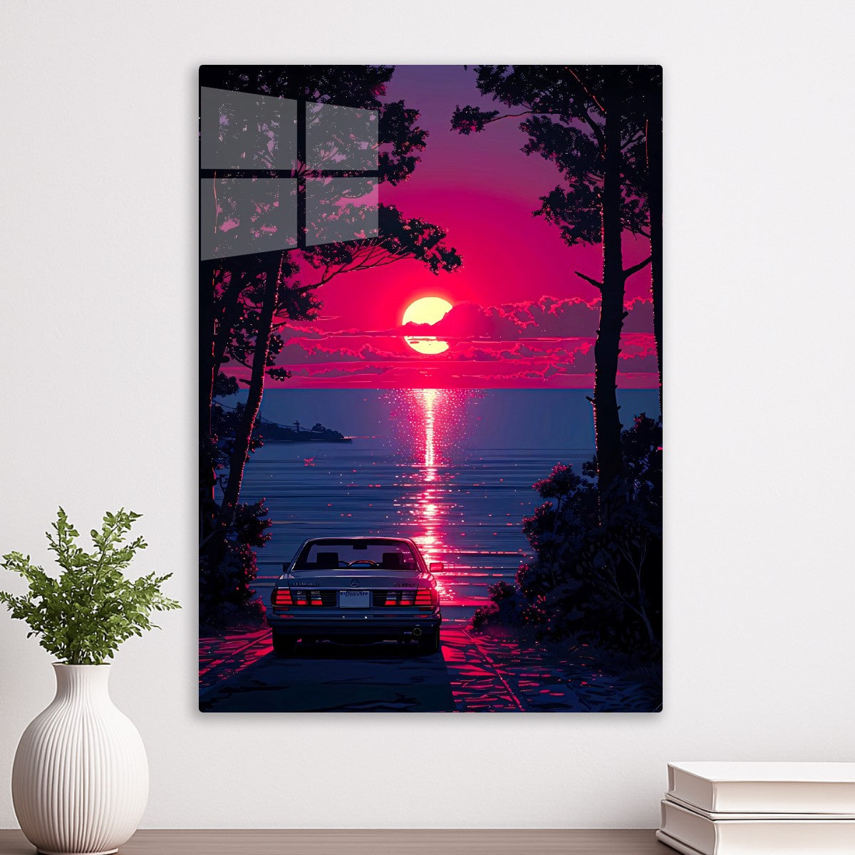 Retro Car Sunset Drive