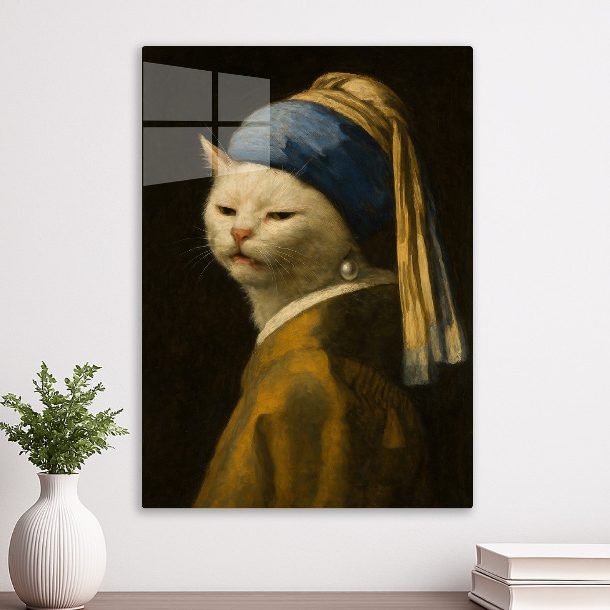 Smudge Cat with Pearl Earring