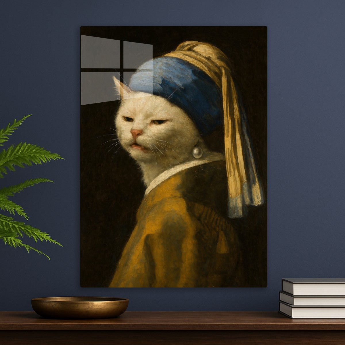 Smudge Cat with Pearl Earring