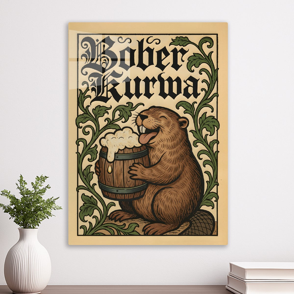 Bober Kurwa Vintage Beer Art