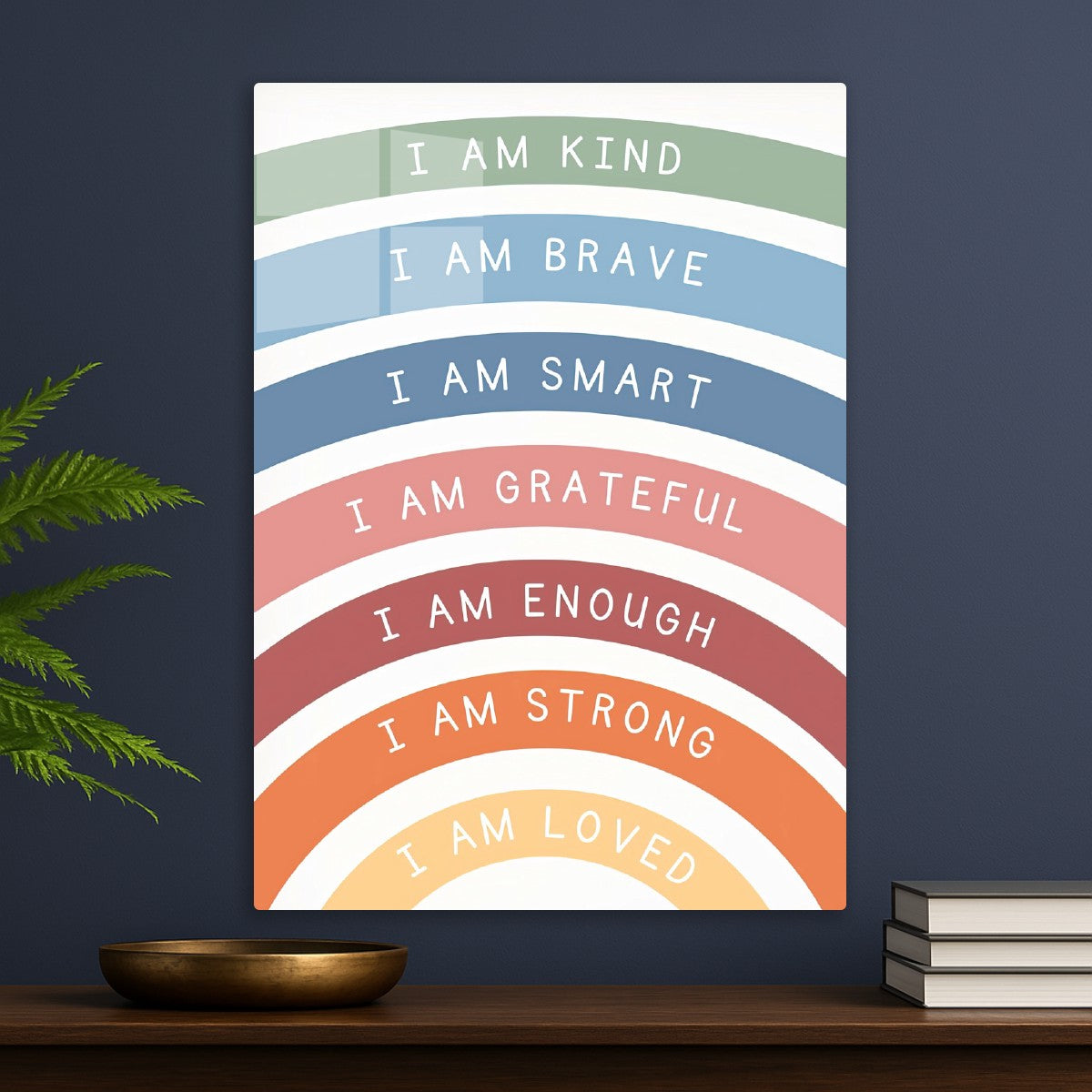 Rainbow Affirmations Wall Art