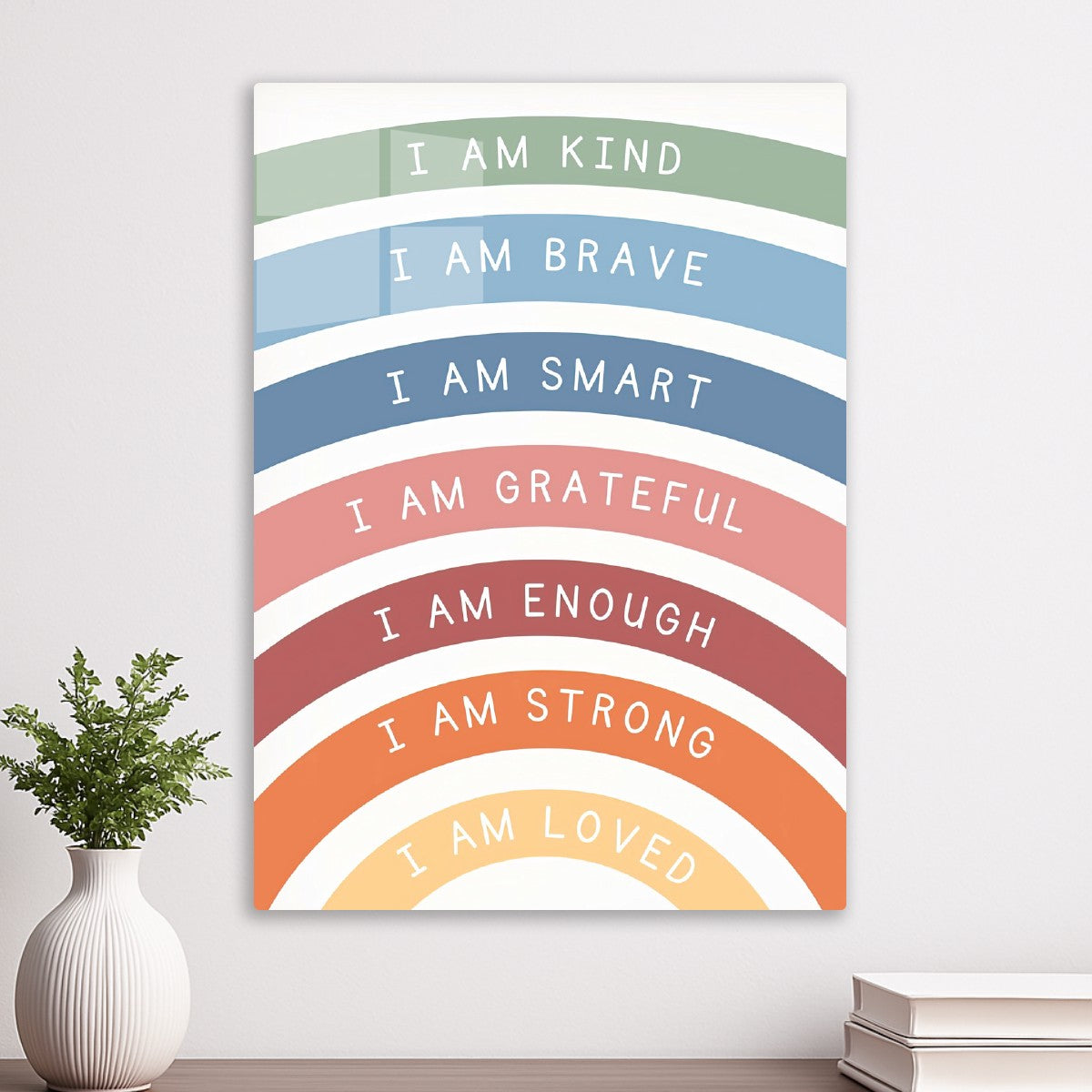 Rainbow Affirmations Wall Art