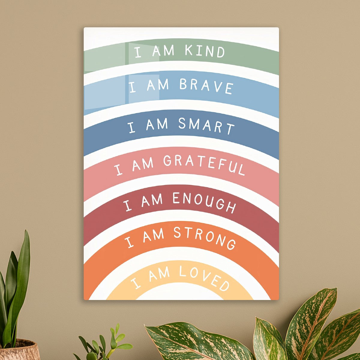 Rainbow Affirmations Wall Art