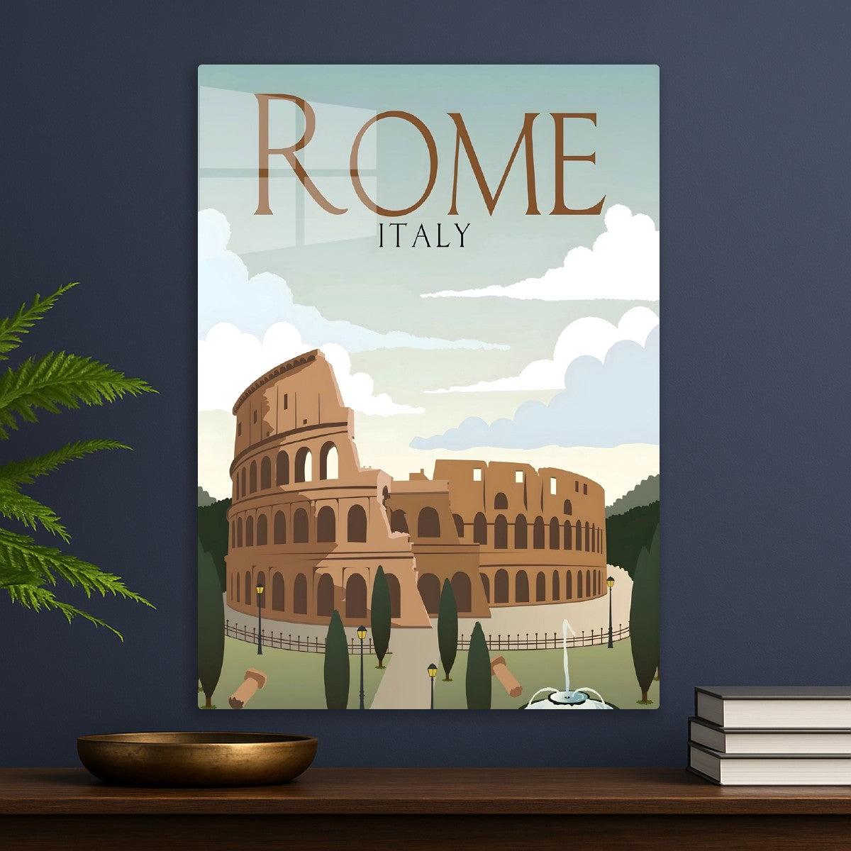 Rome Italy travel poster