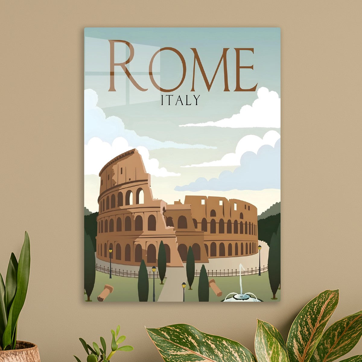 Rome Italy travel poster