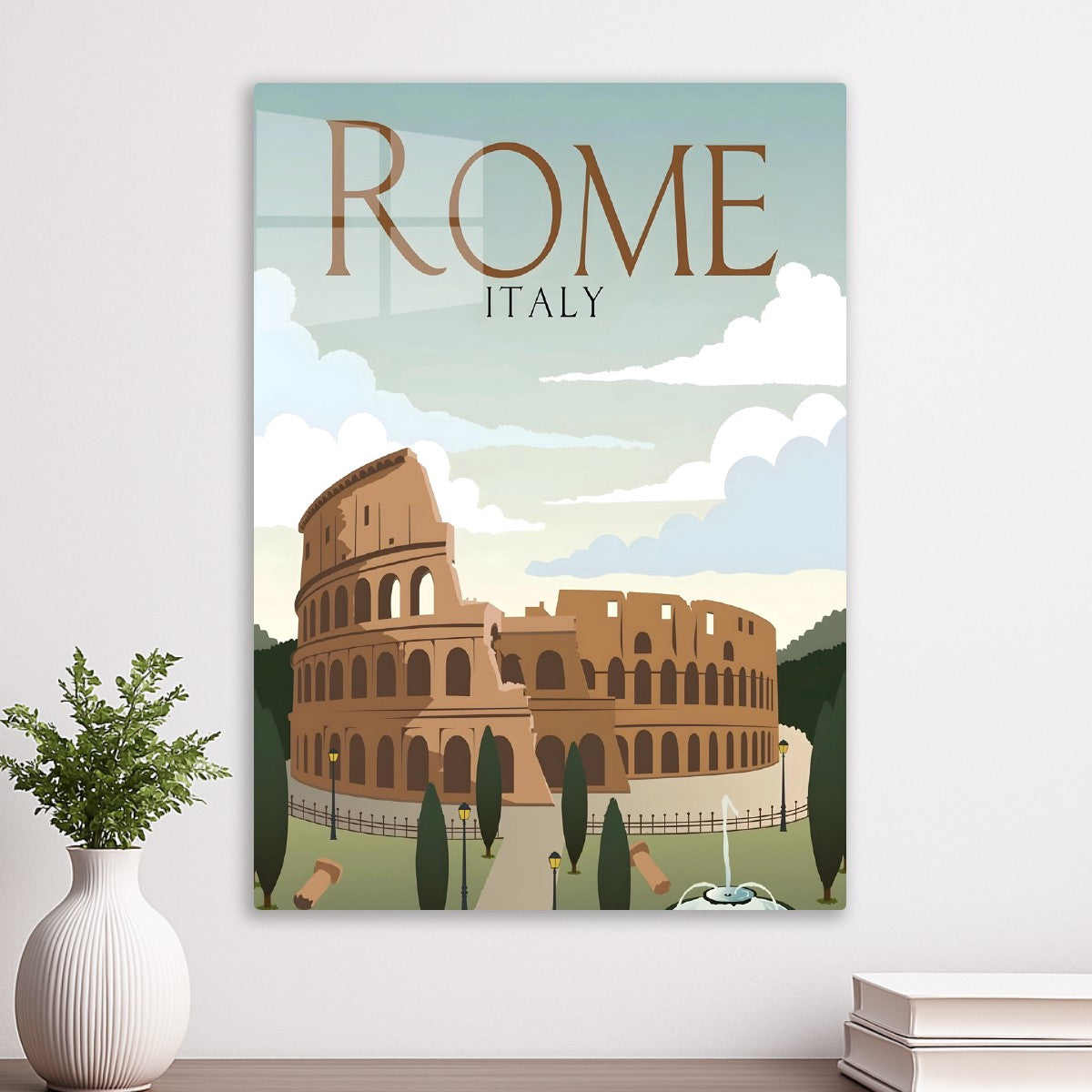 Rome Italy travel poster