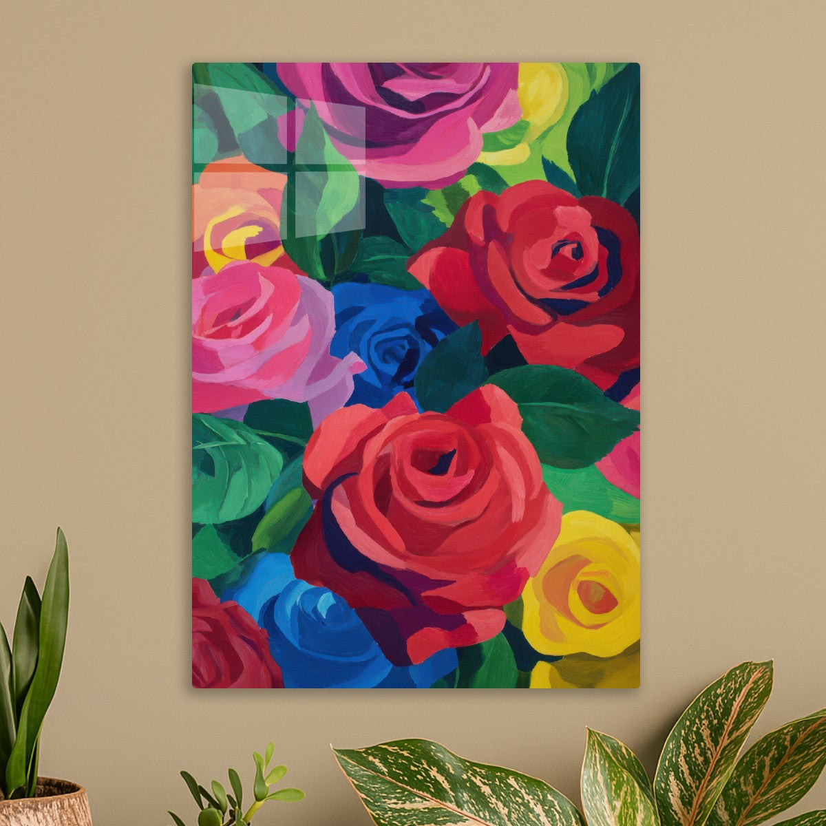 Colorful Painting of Roses