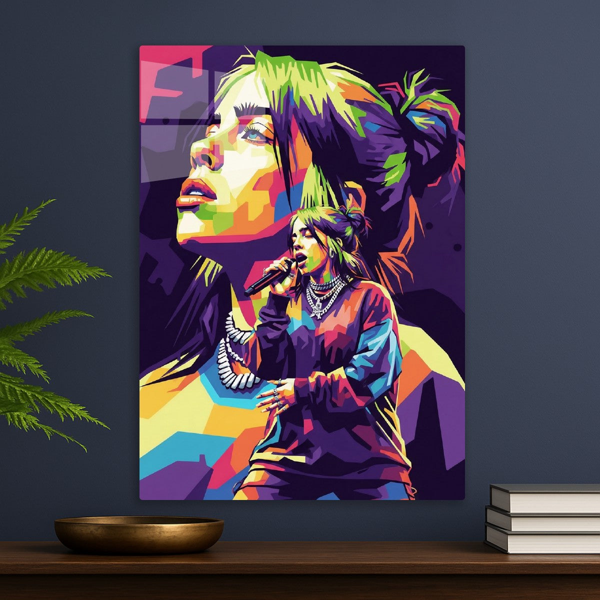 Billie Eilish pop art portrait