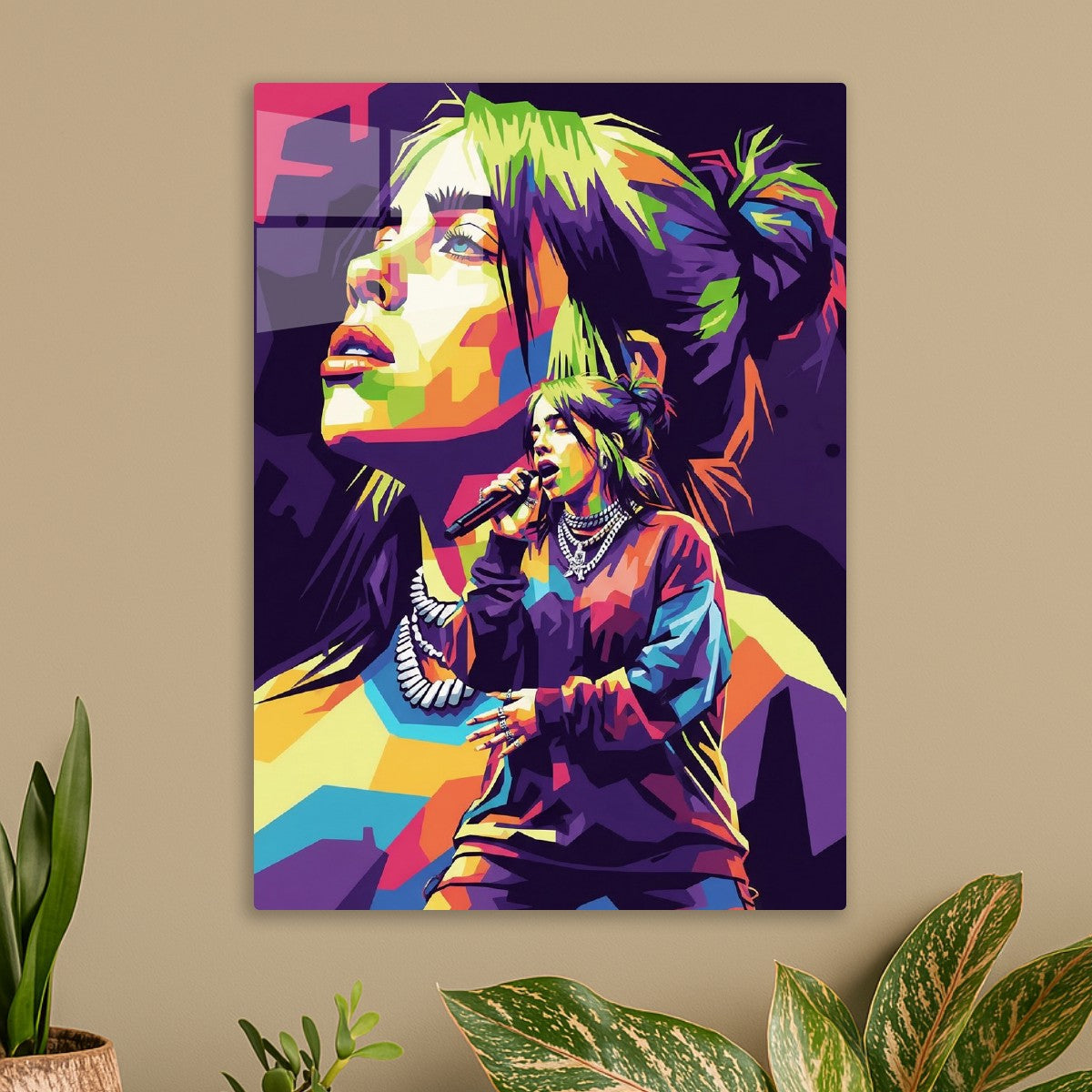 Billie Eilish pop art portrait
