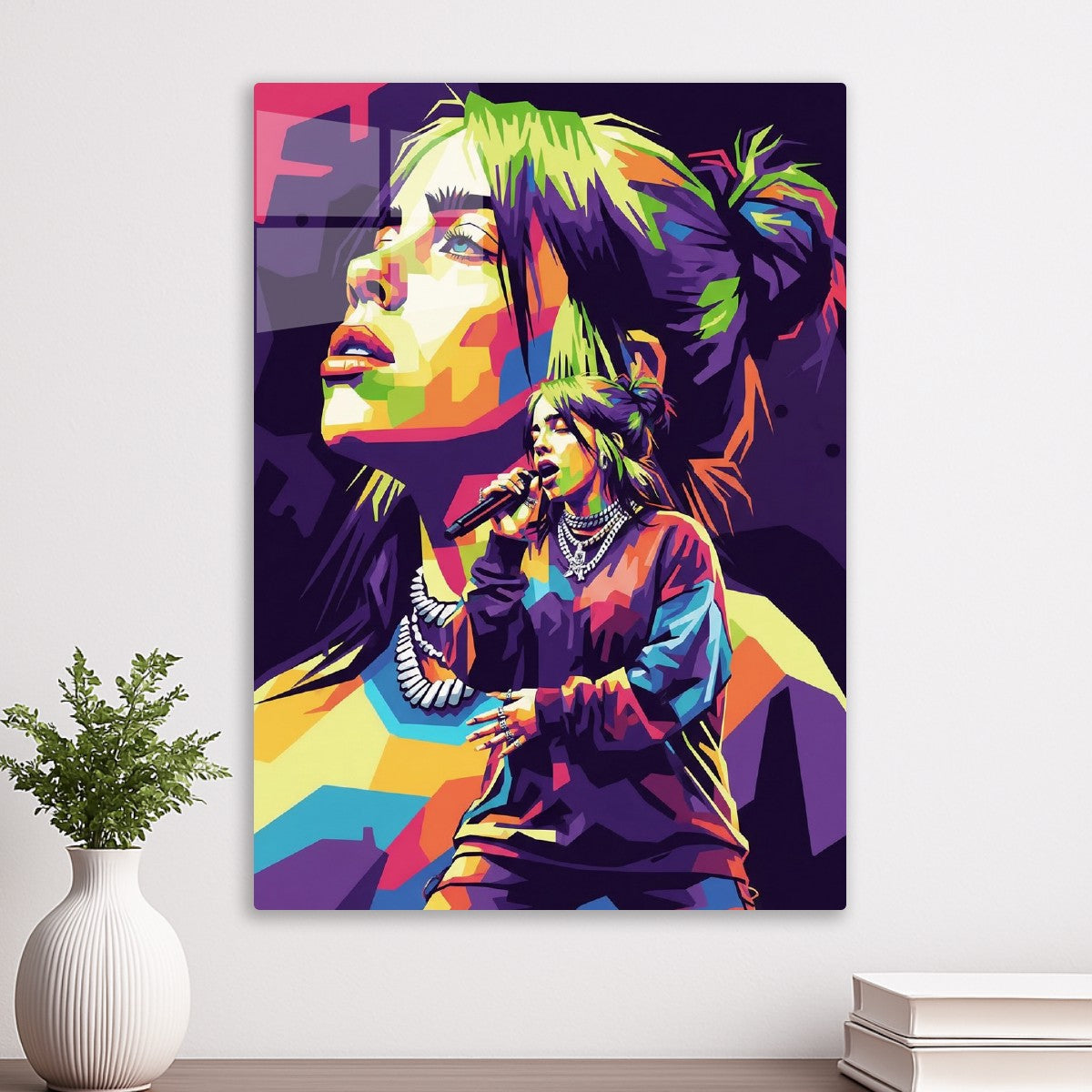 Billie Eilish pop art portrait