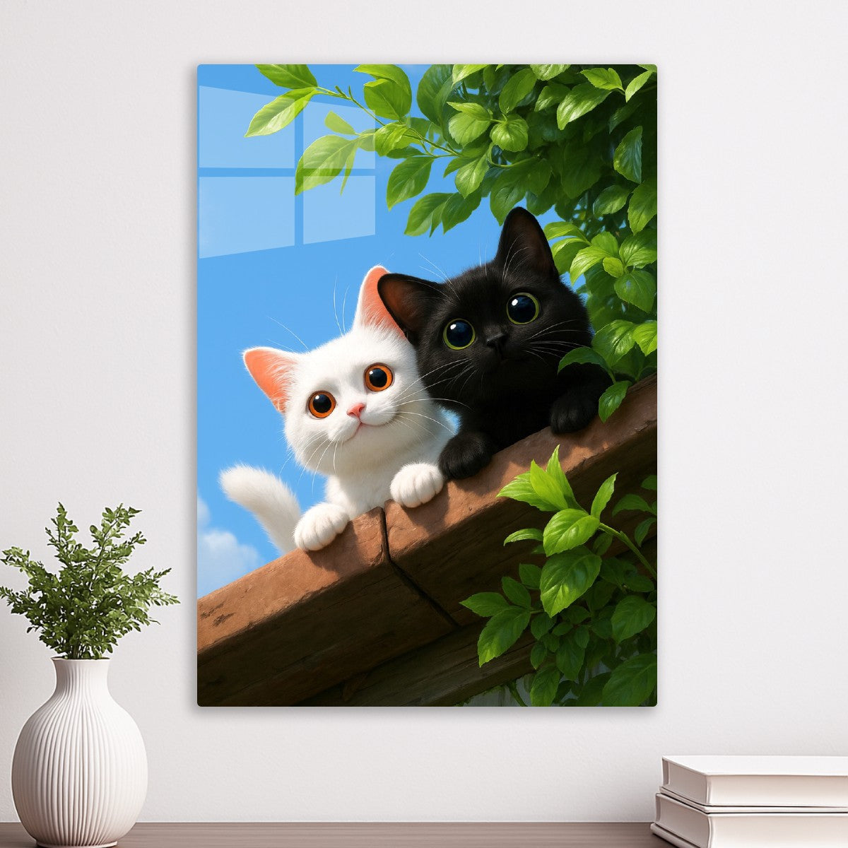 Black and White Kittens Peekin