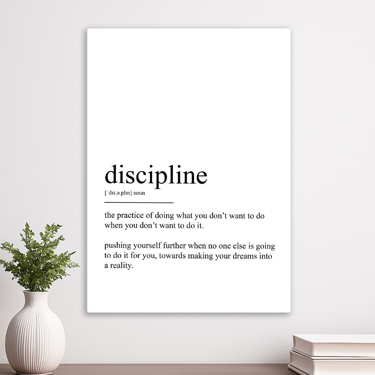 Discipline definition white background