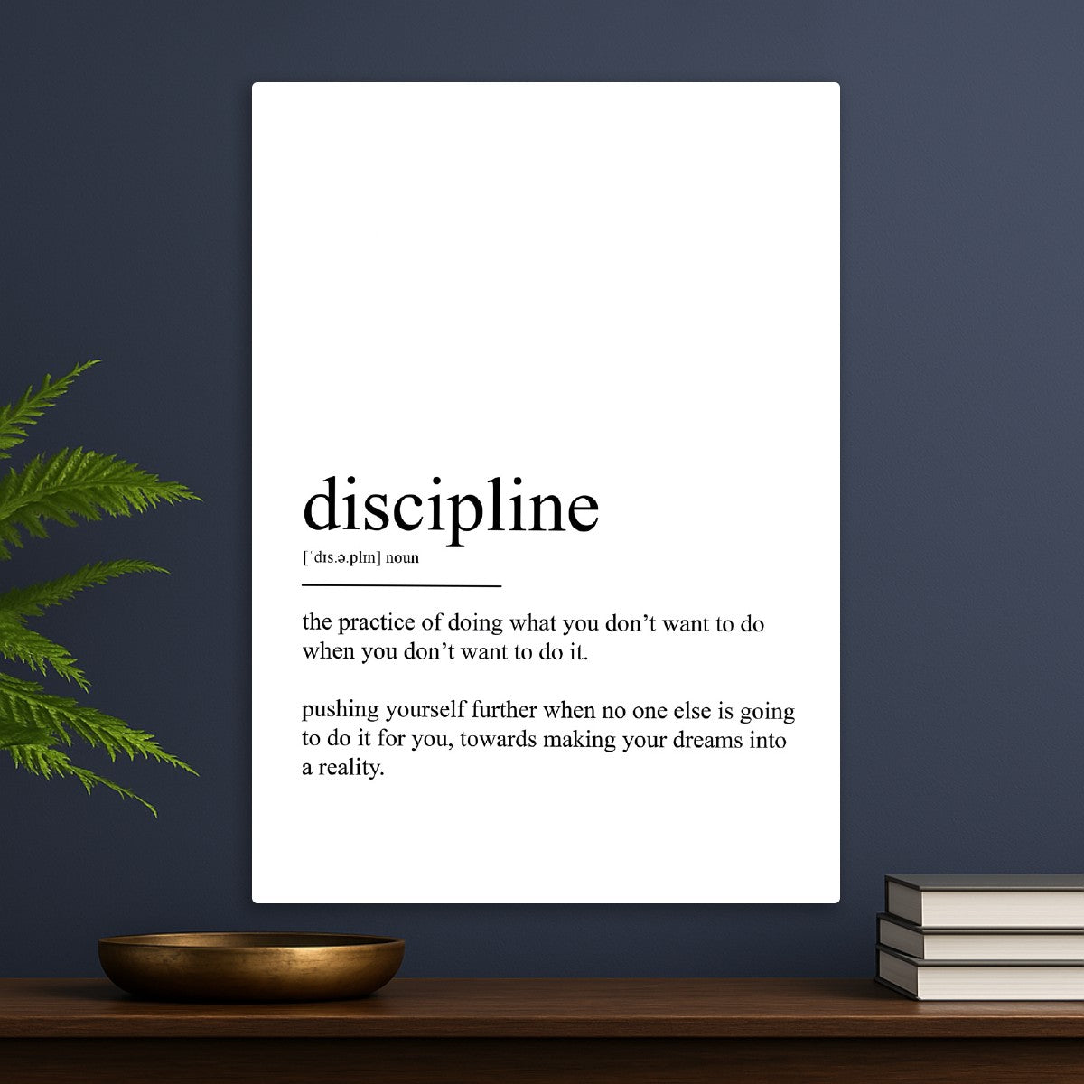 Discipline definition white background