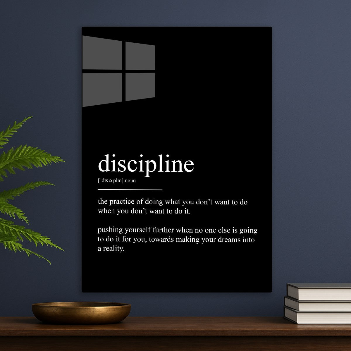 Discipline definition wall art