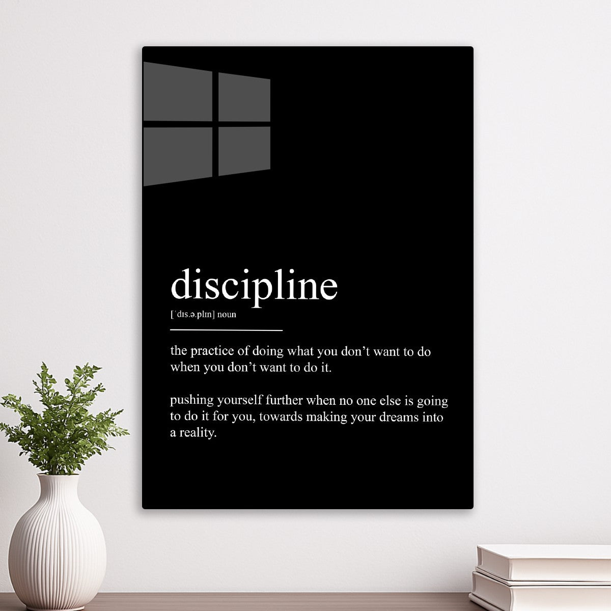 Discipline definition wall art