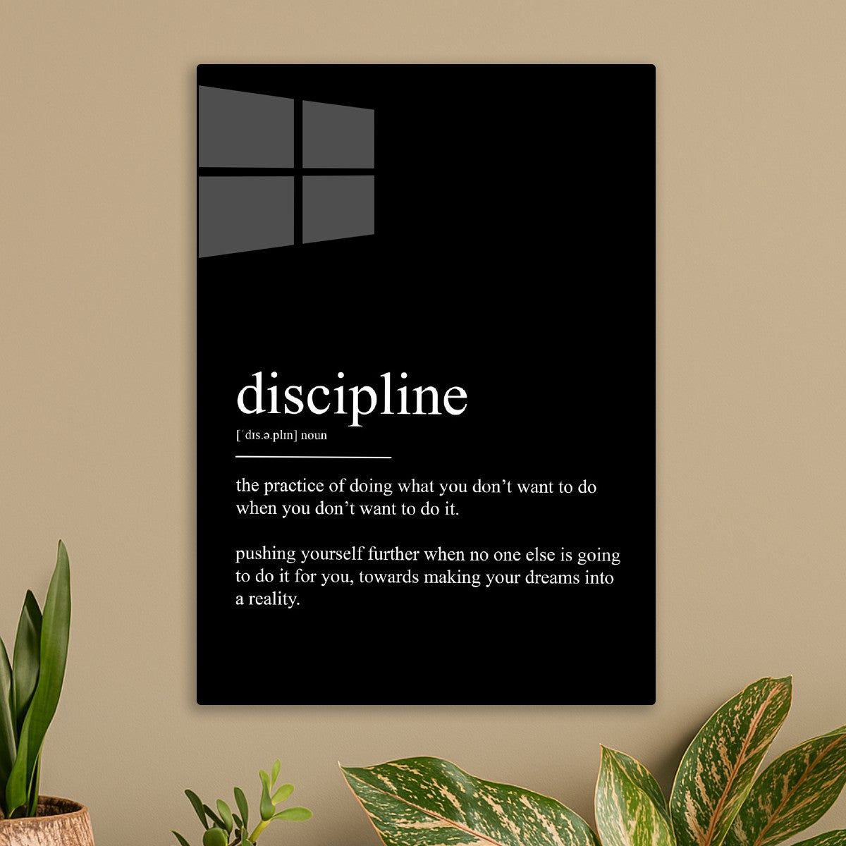 Discipline definition wall art