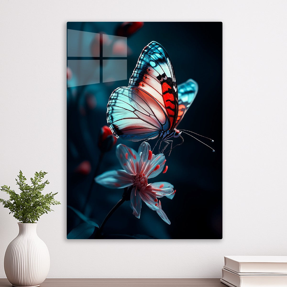 White and red Butterfly 
