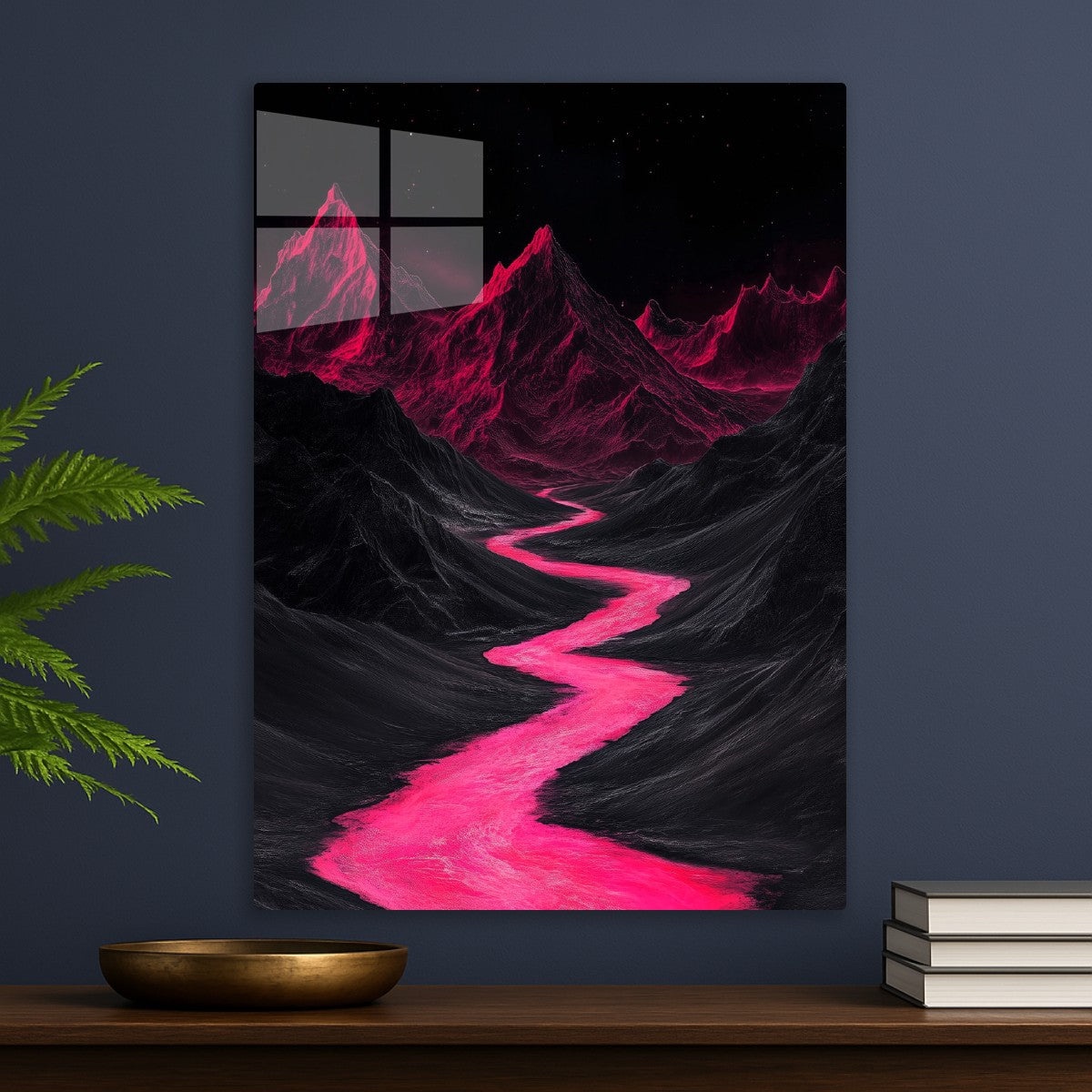Mountain neon pink