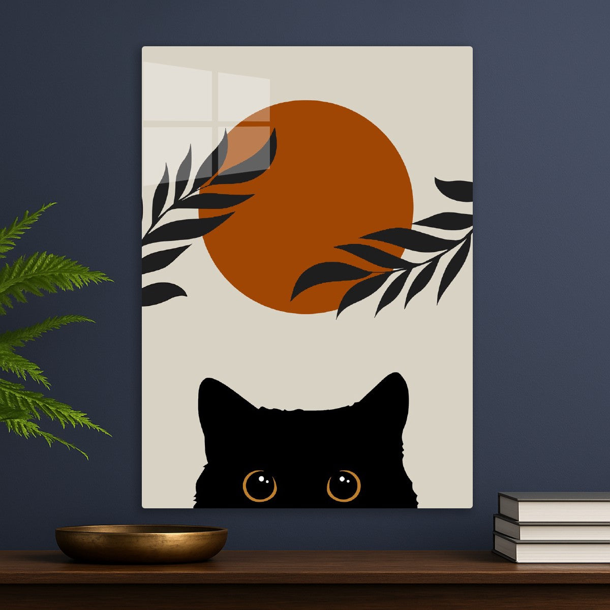 Black Cat Japanese moon