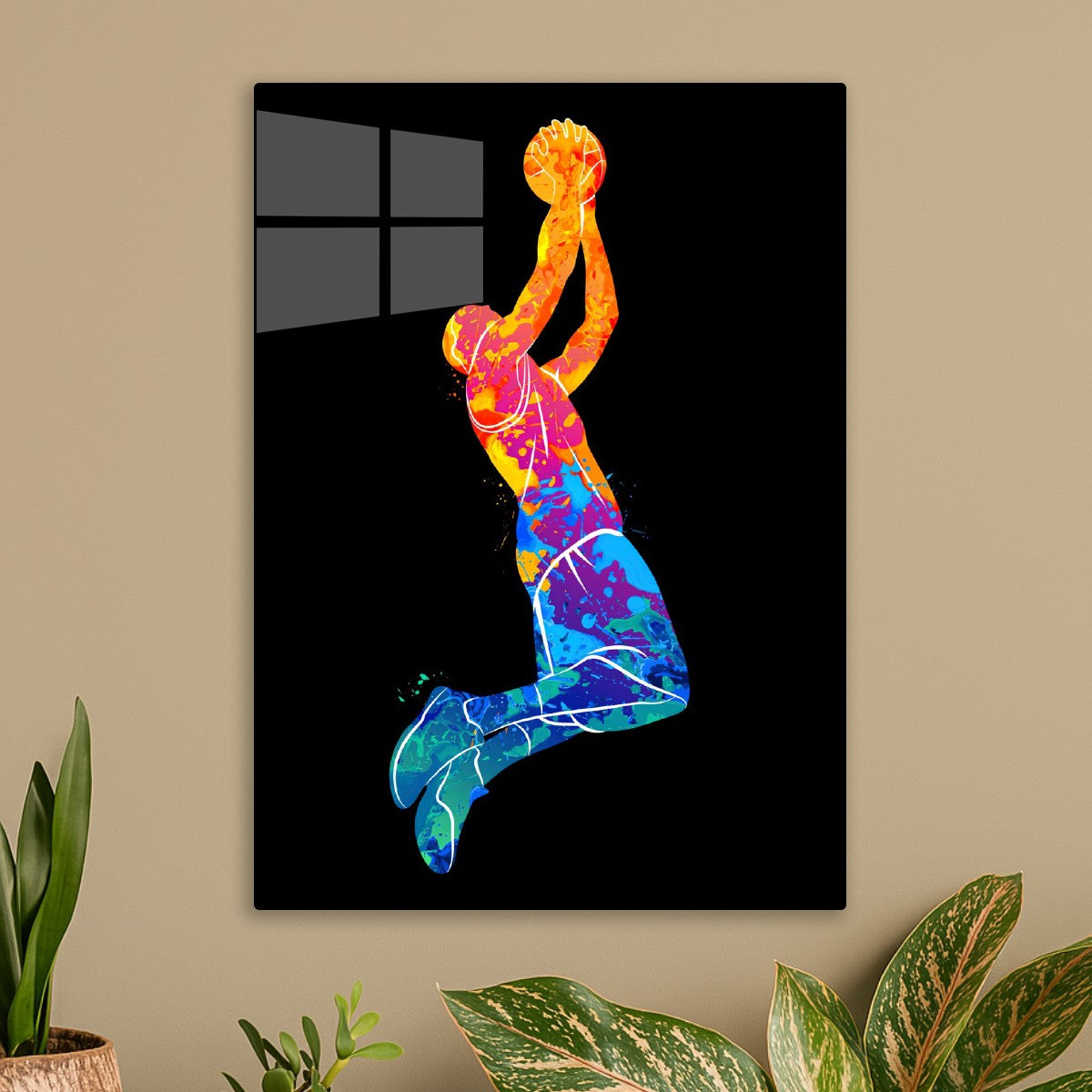 Grabbing Basketball, Pop art style 