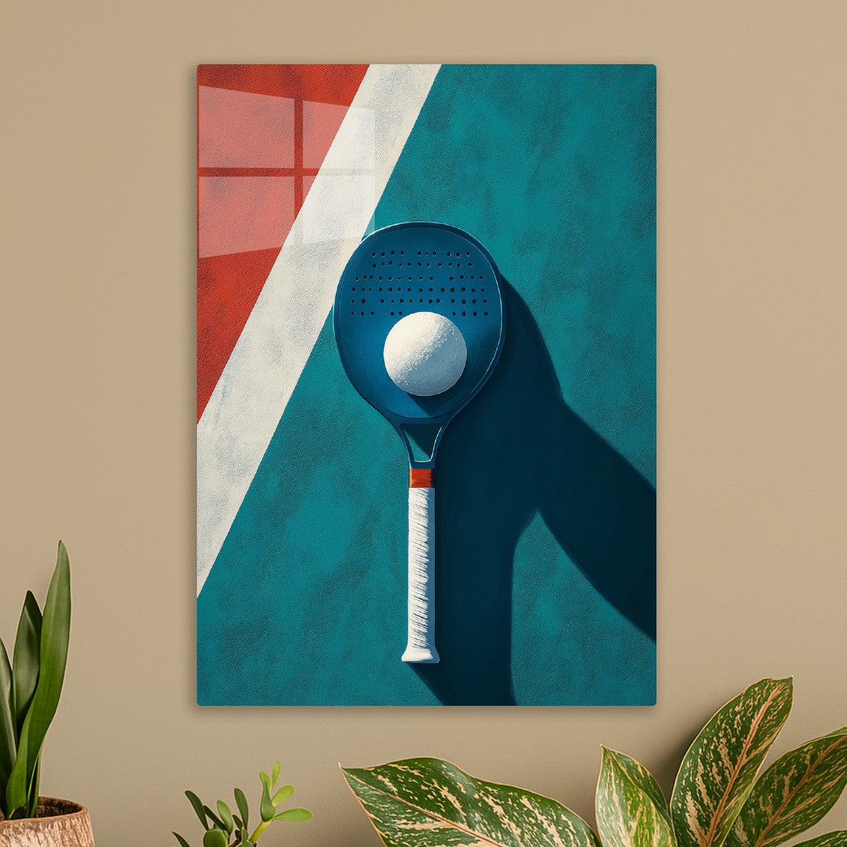 Paddle and Ball Minimalist Art