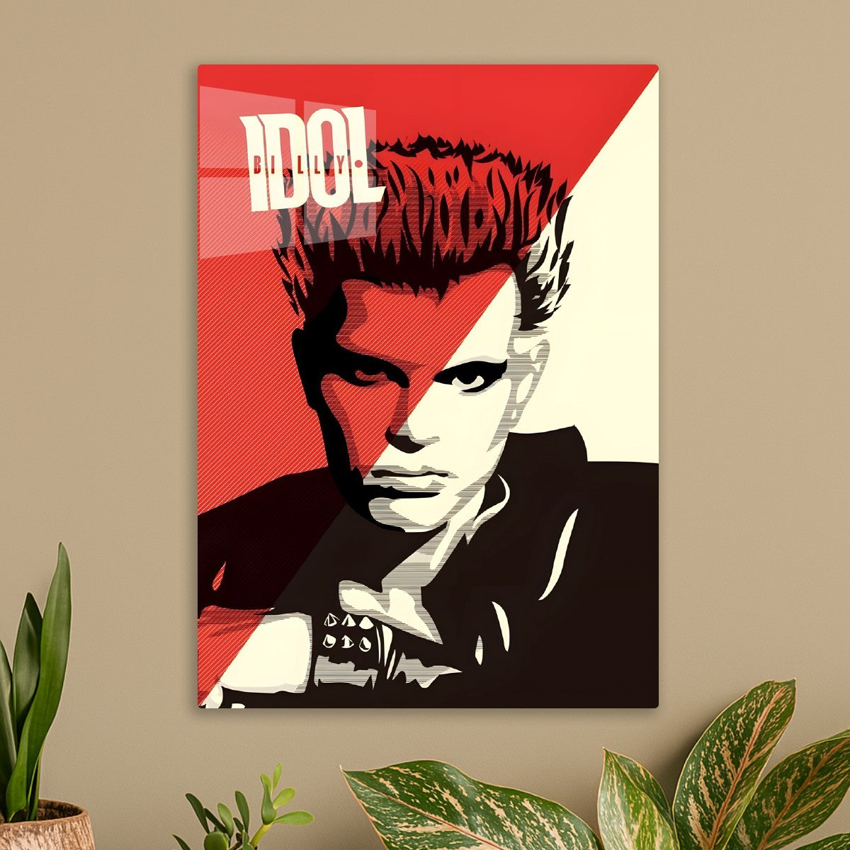 Billy Idol Red and White Art