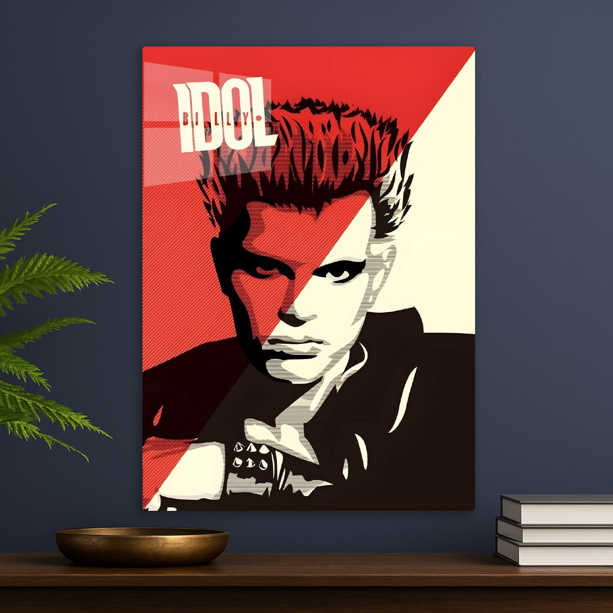 Billy Idol Red and White Art