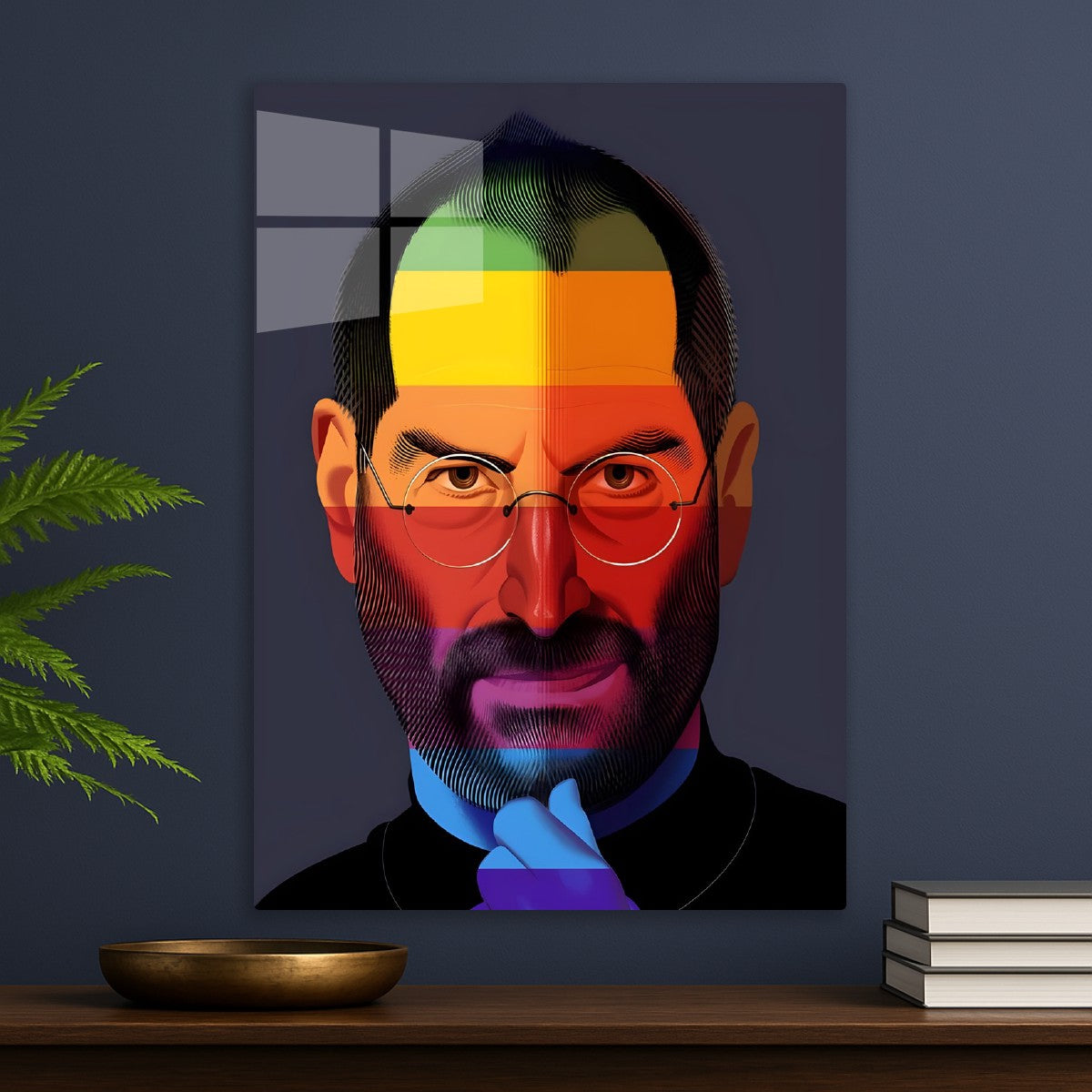 Steve Jobs Rainbow Portrait