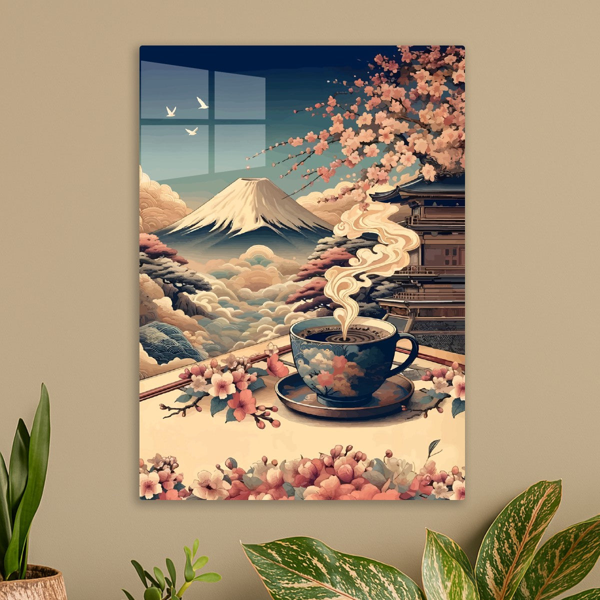 Cherry blossom and coffee