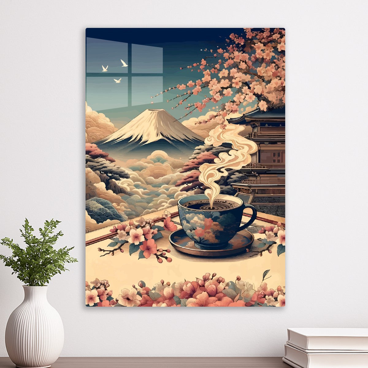 Cherry blossom and coffee