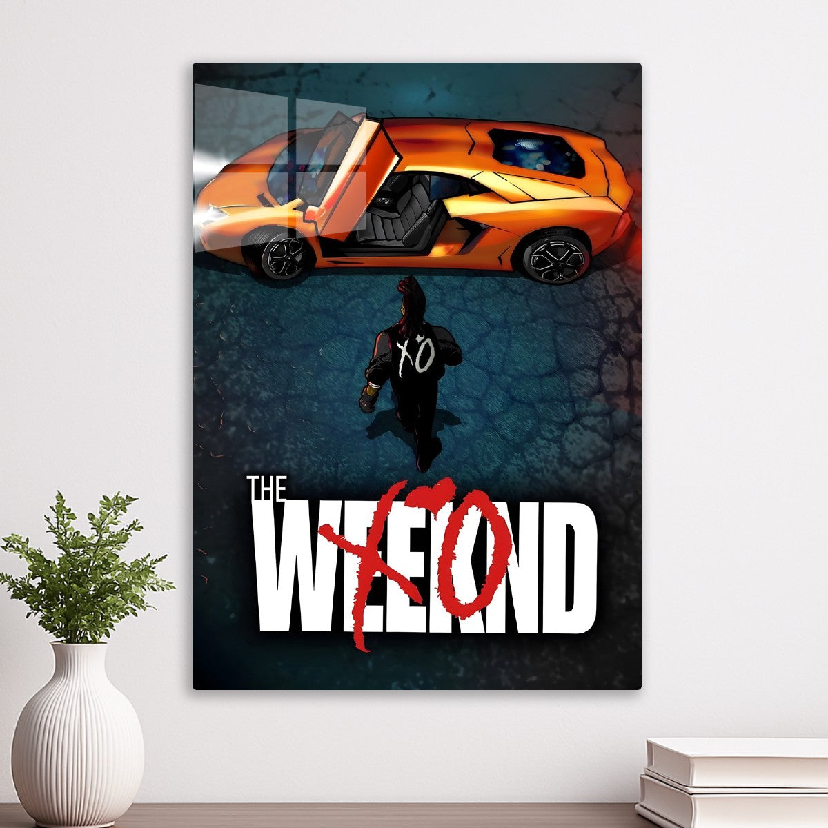 The Weeknd with Lamborghini car