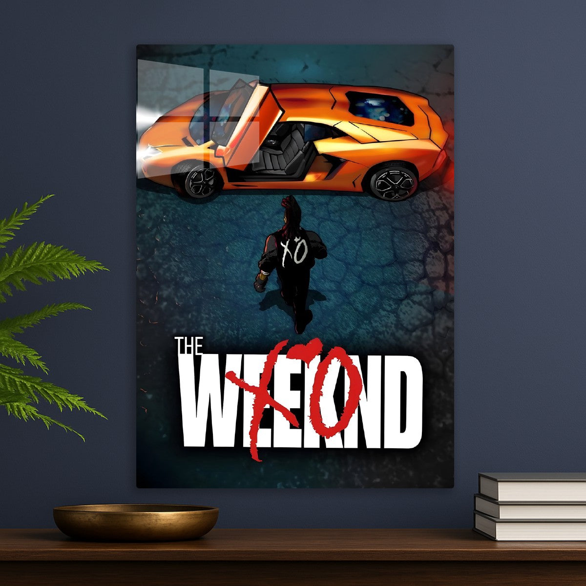 The Weeknd with Lamborghini car