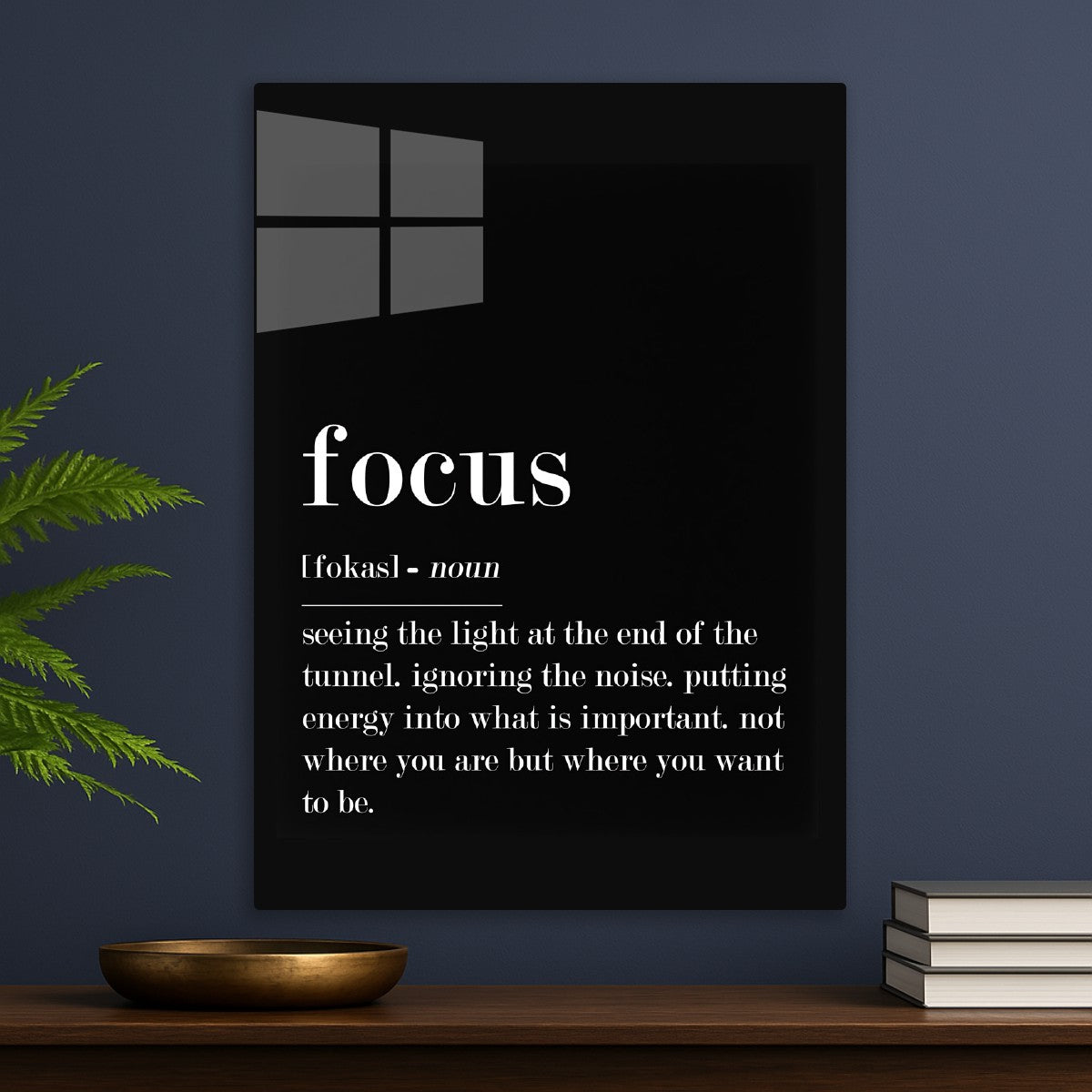 Focus definition black background